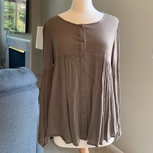 Love Riche Long Sleeve Army Green Shirt